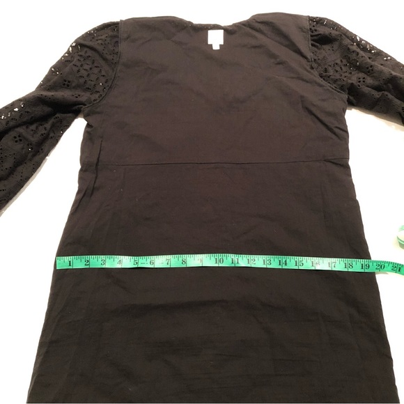 Iris and Ink black Eyelets Cotton Sun Dress Size US 8 - Picture 10 of 14